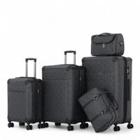 طقم شنط سفر أنيق وعصري - مكون من 5 قطع ويشمل 3 شنط...