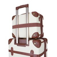 طقم حقائب سفر كلاسيكية من 4 قطع – مغطاة بجلد فاخر...