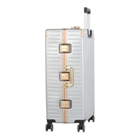 طقم حقائب سفر فاخرة من الألومنيوم - 3 قطع بتصميم ع...