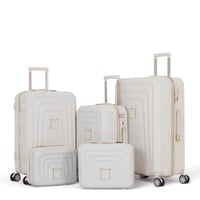 طقم شنط سفر دبش عروسة - مكون من 5 قطع يشمل 3 شنط ت...