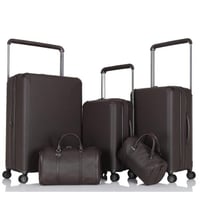 طقم حقائب سفر فاخر 5 قطع بمزايا ذكية ومتينة سحاب ت...