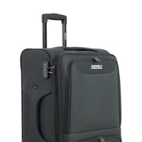 طقم شنط سفر قماش 3 قطع دبل كفرات هيكل ألمونيوم وسح...