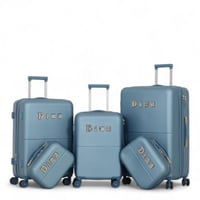 طقم شنط سفر دبش - مكون من 5 قطع يشمل 3 شنط تروللي...