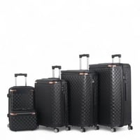 طقم حقائب سفر فاخرة ومتينة - 5 قطع من مادة ABS الص...