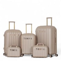 طقم شنط سفر دبش عروسة - مكون من 5 قطع يشمل 3 شنط ت...