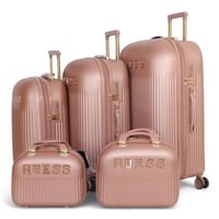 طقم شنط سفر - مكون من 5 قطع يشمل 3 شنط تروللي وشنط...