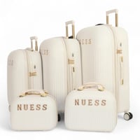 طقم شنط سفر - مكون من 5 قطع يشمل 3 شنط تروللي وشنط...