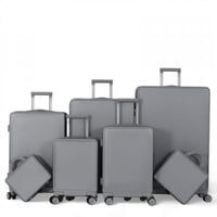 طقم شنط سفر - مكون من 7 قطع يشمل 5 شنط تروللي وشنط...