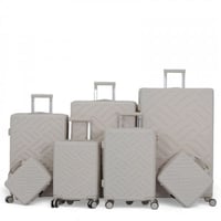 طقم شنط 7 قطع دبش عرائس يشمل 5 شنط تروللي وشنطتين...