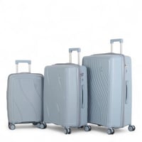 طقم حقائب سفر فاخرة ومتكاملة - 3 قطع من البولي برو...