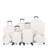 طقم شنط سفر - مكون من 7 قطع يشمل 5 شنط تروللي وشنط...