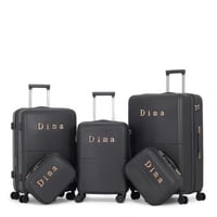 طقم شنط سفر دبش - مكون من 5 قطع يشمل 3 شنط تروللي...