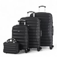 طقم حقائب سفر أنيق ومتين - 4 قطع من البولي بروبلين...