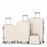 طقم حقائب سفر من 4 قطع - بكفرات دوارة360 درجة - وق...