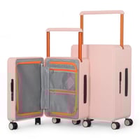 طقم حقائب سفر قطعتين - أنيق وعصري من البولي كربوني...