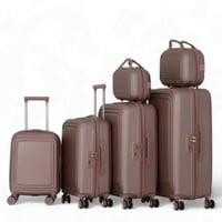 طقم شنط سفر دبش عروسة - مكون من 6 قطع يشمل 4 شنط ت...