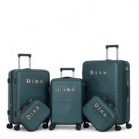 طقم شنط سفر دبش - مكون من 5 قطع يشمل 3 شنط تروللي...