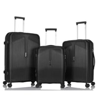 شنط سفر ضد الكسر مكون من 3 قطع دبل كفرات وسحاب توس...