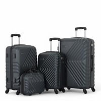 طقم شنط فايبر ABS مكون من 4 قطع يشمل حقيبة مكياج -...