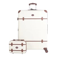 طقم حقائب سفر كلاسيكي فاخر - 5 قطع بتصميم أنيق وحم...