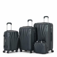 طقم حقائب سفر مكون من 4 قطع يشمل حقيبة يد - بكفرات...