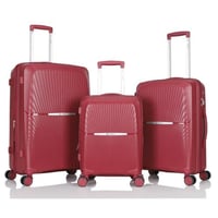 شنط سفر ضد الكسر مكون من 3 قطع دبل كفرات وسحاب توس...