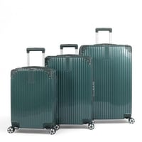 طقم حقائب سفر صلبة بتصميم الألومنيوم الأنيق - 3 قط...