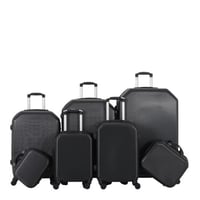 طقم شنط سفر - مكون من 7 قطع يشمل 5 شنط تروللي وشنط...