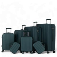 طقم شنط سفر دبش عروسة - مكون من7 قطع يشمل 5 شنط تر...