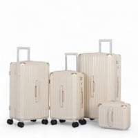 طقم حقائب سفر فاخر - مكون من ثلاث حقائب ترولي وحقي...