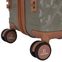 طقم شنط سفر صلب - مكون من 3 قطع - كفرات دبل مرنه ب...