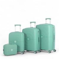 طقم حقائب سفر فاخرة ومتينة - 4 قطع (مقاومة للكسر م...