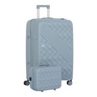 طقم حقائب سفر (4 قطع) بتصميم ماسي أنيق وضد الكسر -...