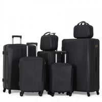 طقم شنط سفر - مكون من 7 قطع يشمل 5 شنط تروللي وشنط...