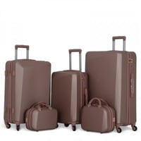 طقم حقائب سفر دبش - مكون من 5 قطع يشمل 3 شنط ترولل...