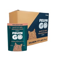 كرتون فيلاين قو أظرف طعام رطب سالمون بالمرق للقطط...