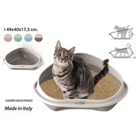 ليتر بوكس بزاوية للقطط - لون اخضر