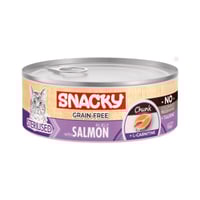 سناكي معلبات طعام رطب بالسالمون في المرق للقطط 100...