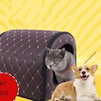 بيت القطط صغير الحجم وأنيق مصنوع من الجلد الصناعي