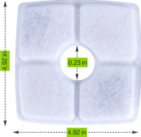 فلتر تنقية لنافورة المياه مربع 4 قطع