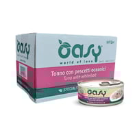 اوسي معلبات طعام رطب تونا مع السمك الأبيض للقطط 24...