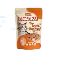 سناكي أظرف طعام رطب تونا وسمك الأنشوفة بالجلي للقط...