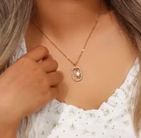 سلسال اللؤلؤ الطبيعي 18K