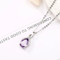 قلادة قطرة الماء بحجر الجشمت فضة 925