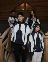 نساء DW-06 Women’s Navy & White Contrast Puffer Ja...