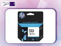 حبر طابعات اتش بي 123 عبوة حبر سائل ملون ،سماوي، أ...