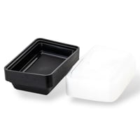 علب بلاستيك مستطيلة للمايكرويف لون اسود 38اونص (15...