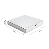 علب كرتون بيتزا بيضاء 29×29 (50 حبة)