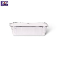 علب طعام قصدير مستطيلة للبروستد مع غطاء 25*15 (كرت...