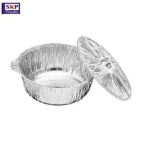 قدور قصدير دائرية بغطاء المنيوم مقاس ميديم نص حبة...